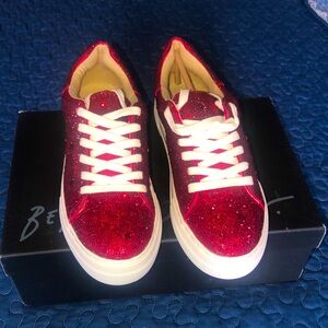 Betsey Johnson Sidny Platform Rhinestone Sneakers